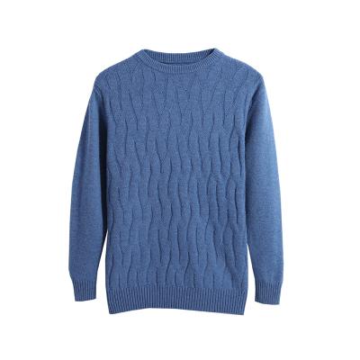 China Wholesale Thickened Solid Casual Men's Sweater Anti-wrinkle Crewneck Anti-wrinkle Cable Knit Sweater for sale