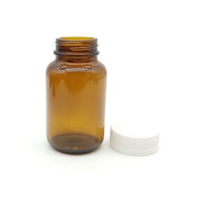 China Custom amber empty glass medicine bottle 60ml/125ml/250ml/500ml/1000ml chemical hot sale with glass cork for sale