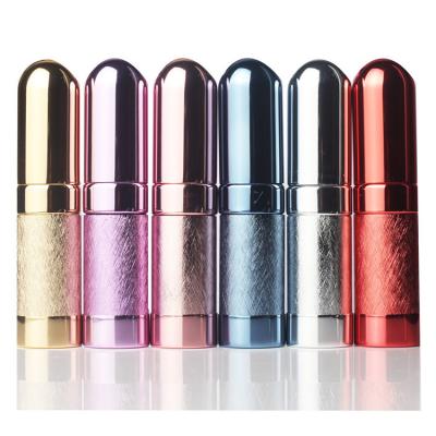 China Empty Red Perfume Tube Personal Care 6ml Bullet Perfume Bottle Glass Bottle Aluminum Tube Cosmetics Bottle for sale