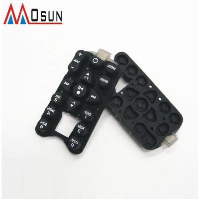 China Telecommunication Equipment Push Button Silicone Rubber Keypad With Membrane Switch for sale