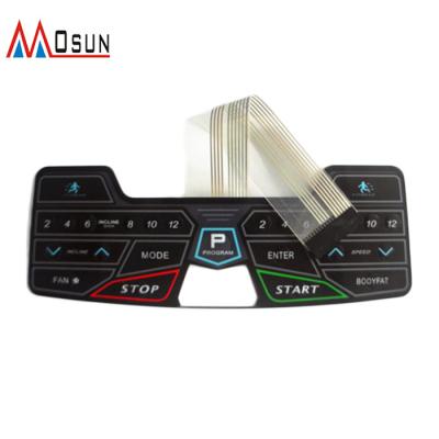 China Industrial Controls Factory Price Treadmill Membrane Keypad Switch For Exercise Machine for sale