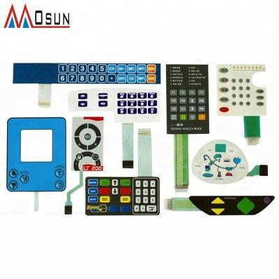 China Custom High Quality Industrial Controls China Numeric Membrane Keypad With Embossed Buttons for sale