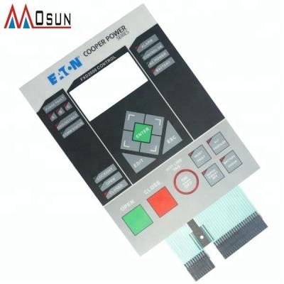 China Industrial Controls Custom LED Embedded Metal Dome Embossed Flat Keys Flex Membrane Keyboard Switch for sale