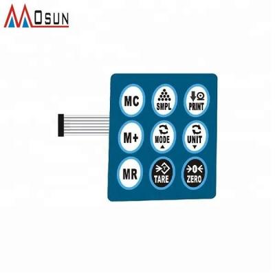 China Industrial Membran Matrix Keyboard 3x3 Keypad Controls Hot Sale Custom Keypad Switch for sale