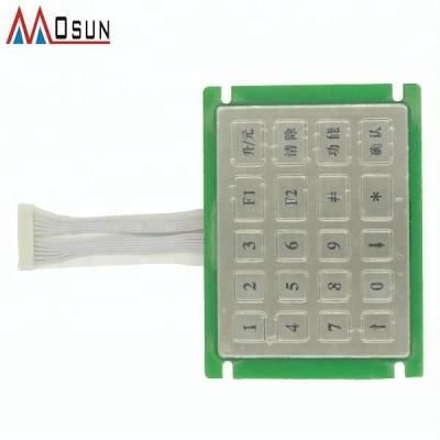 China Industry Electronic Hardware Push Button Metal Dome Keypad Membrane Switch Door Opener Keypad for sale