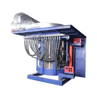 China High Power Factor 5T Metal Smelting Electric Steel Shell Induction Furnace Energy Saving Furnace for sale