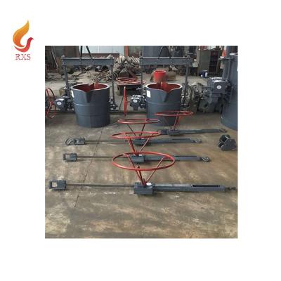 China Large Ladle Energy Saving Foundry RXS Ladle Pouring Ladle With Gearbox For Induction Melting Furnace for sale