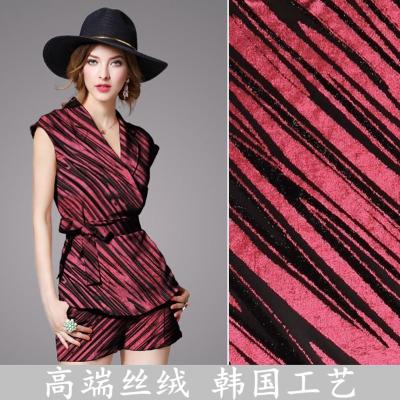 China New Memory Products Printed Velvet Fabric Cloth Women Fashion for sale