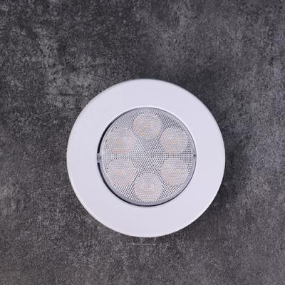 China RV 12V 24V LED Spring Ceiling Lights Round Ultrathin White Flush Mount Lock LED Small Ceiling Light Outdoor Lamp for sale