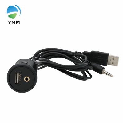 China Commercial Automotive Accessories YM1121 USB Extension Power Plug Cables with USB and AUX. multi for car for sale