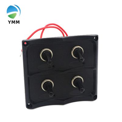 China Marine\Yacht\Bus\Automotive Interruptores Panel DC 12V 20A 4 Position On Off Control Inverter Panel for sale