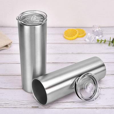 China Disposable Us Warehouse 20oz 30oz Reusable Double Wall Metal Vacuum Insulated 20oz Lean Stainless Steel Straight Tumbler for sale