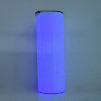 China Sport 20oz Glow In The Dark Wall Insulated Sublimation Blanks Double Tumbler Stainless Steel Luminous Tumbler for sale