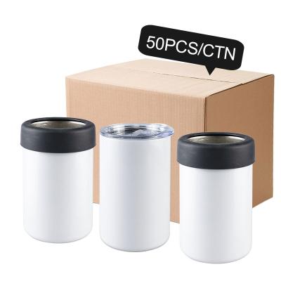 China Viable in stock 12 oz straight tumbler mugs double wall sublimation custom slim box cooler stainless steel for sale