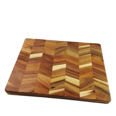 China CLASSIC high quality natural acacia wood cross grain wooden cutting board durable and solid wooden cutting board for sale