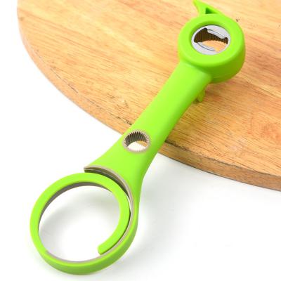 China Viable Multi-fuctional Bottle Opener For Bottle Canned 6 In 1 Canned Bottle Opener Plastic Jar Opener For Different Sizes for sale