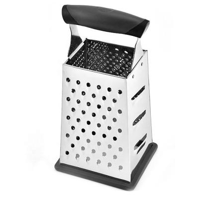 China The plastic handle multifunctional stainless steel slicer grater box vegetable slicer 4 sides viable for kichen the tool for sale