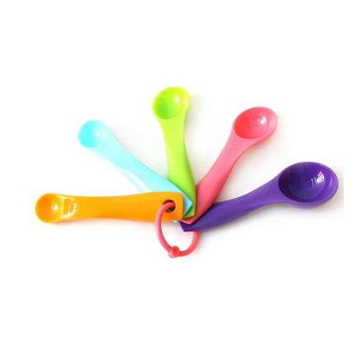 China Viable Colorful Measuring Tools Kitchen Instrument Plastic Colorful 5pcs Set for Liquids and Solids for sale