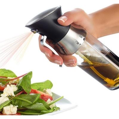 China Plastic Sustainable Food Grade 2 In 1 Cooking Olive Oil And Vinegar Spray Dispenser Bottle For Kitchen for sale