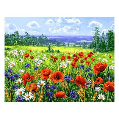 China Wholesale Custom Home Decor Flowers Picture DIY Drill Rhinestone Classic Full 5D Diamond Painting With Frame for sale