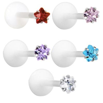 China Fashion Star Bioflex Zircon Labret for sale