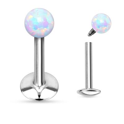 China 316L Surgical Steel FASHION Opal Ball Labret Lip Piercing for sale