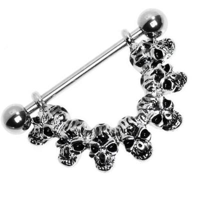 China FASHIONABLE Unique Skull Designed Zinc Alloy Nipple Shield Rings for sale