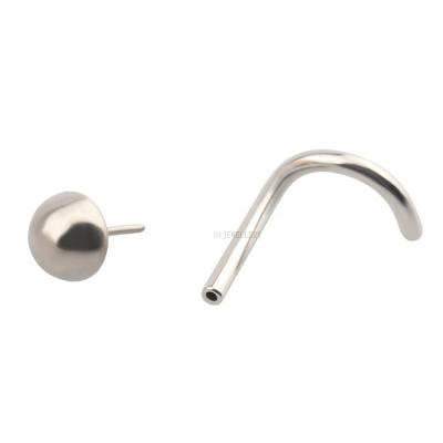 China 2022 F136 Best Selling Romantic Titanium Push Pin Nose Stud Threadless Body Jewelery for sale