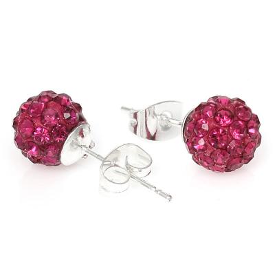 China Fancy FASHIONABLE Sterling 925 Pin Ferido Ball Ear Studs silver for sale