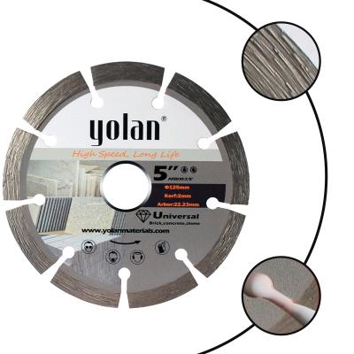 China Universal (Brick 125mm 5inch High Quality Hot Press Diamond Discs For Concrete Stone Brick Universal Diamond Saw Blade for sale