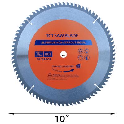 China CTT Aluminum Circular Profiles 10Inch 80Teeth Carbide Aluminum Saw Blade Cutting Disc for sale