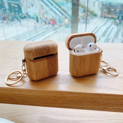 China New exquisite wooden wireless headphone protective custom filling box cover for airpods for sale