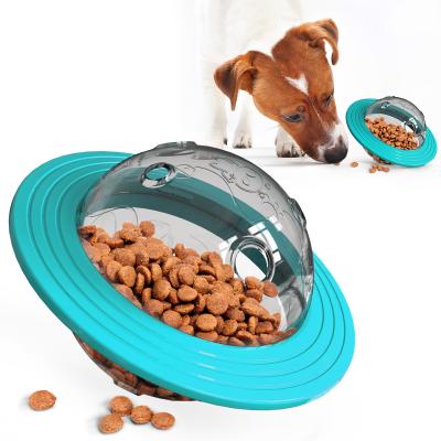 China High Quality Viable Training Dog Toy Food Dispenser UFO Tumbler Ball Slow Food Pet Heavy Duty Dog Toy Bite Dog Toy for sale