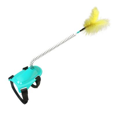 China 2022 Viable New Design Motion-activated Cat Toy Interactive Feather Cat Teaser Magic Wand Cat Toys in Foot for sale