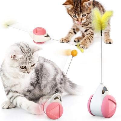 China Viable Interactive Puzzle Toys Cat Magic Wand Riddle Tumbler Feather Cat Toy For For Indoor Cat Stick Manufacturer for sale