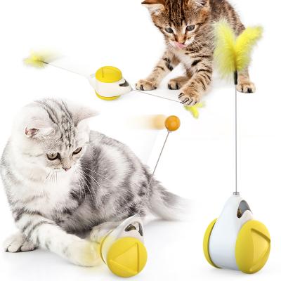 China Viable Interactive Puzzle Toys Cat Magic Wand Riddle Tumbler Feather Cat Toy For For Indoor Cat Stick Manufacturer for sale