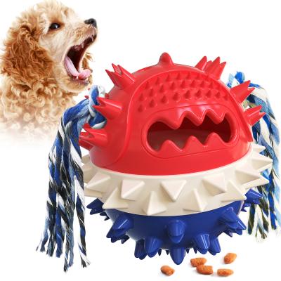 China Wholesale Viable New Pet Products Durable Pet Puppy Sounding Dog Toy Squeaky Leaking Chew Ball for sale