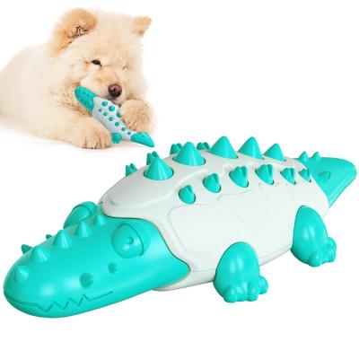 China Fashionable Molar Resistant Stick Crocodile Toothbrush Rubber Chew Toy Present Chewy Vuiton Dog Toy Pet for sale