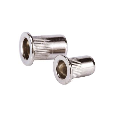 China Heavy industry high precision flat head rivet nut with vertical grain for funiture for sale