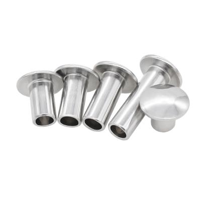 China China Stainless Steel Factory Supply Semi Tubular Stainless Steel Rivets Leather Rivet for sale