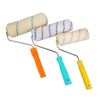 China Fresh Plastic European Style 9 Inch Roller Brush For Painting Wall Printing Knitted Polyester Paint Roller Brush for sale