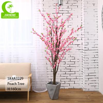 China Manufacture Direct Sale Indoor Artificial Peach Blossom Trees Artificial Tree For Wedding Decoration for sale