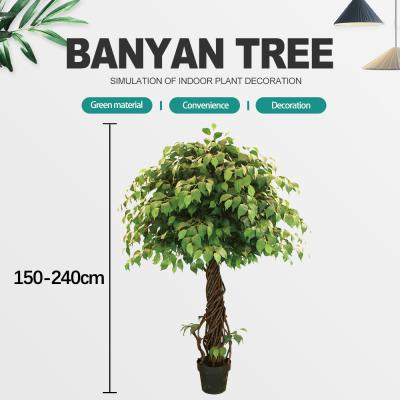 China Artificial Plants Hot Selling Small Banyan Tree For Home Decoration for sale