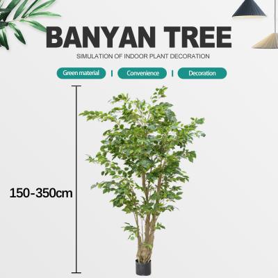 China Artificial Plants Hot Selling Big Potted Banyan Tree For Home Decoration for sale