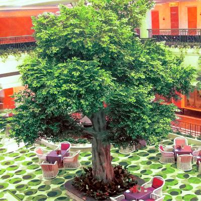 China Fiber Glass Trunk Artificial Landscape Trees Anti Fading For Patio for sale