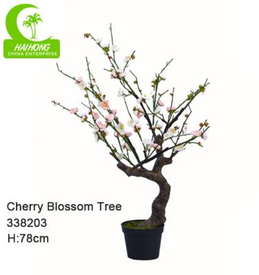 China Lebensechte Faux-Cherry Blossom Tree Artificial Potted-Anlagen für heißen Verkauf zu verkaufen