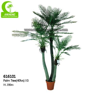 China Silk 2m Faux Palm Plant , Artificial Outdoor Tropical Plants For Decoration for sale