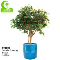 China Flame Retardant 280cm Artificial Camellia Tree , Indoor Silk Trees Durable for sale