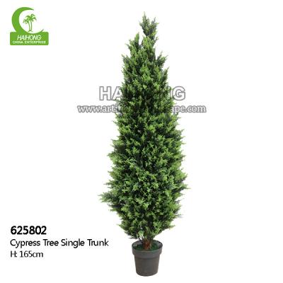 Cina Alberi artificiali fatti a mano di H165cm Cypress all'aperto con il singolo tronco in vendita