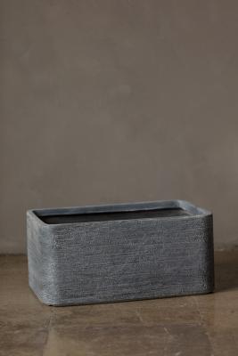 Chine Accessoires d'usine de HAIHONG Gray Rectangular Outdoor Planters Artificial à vendre